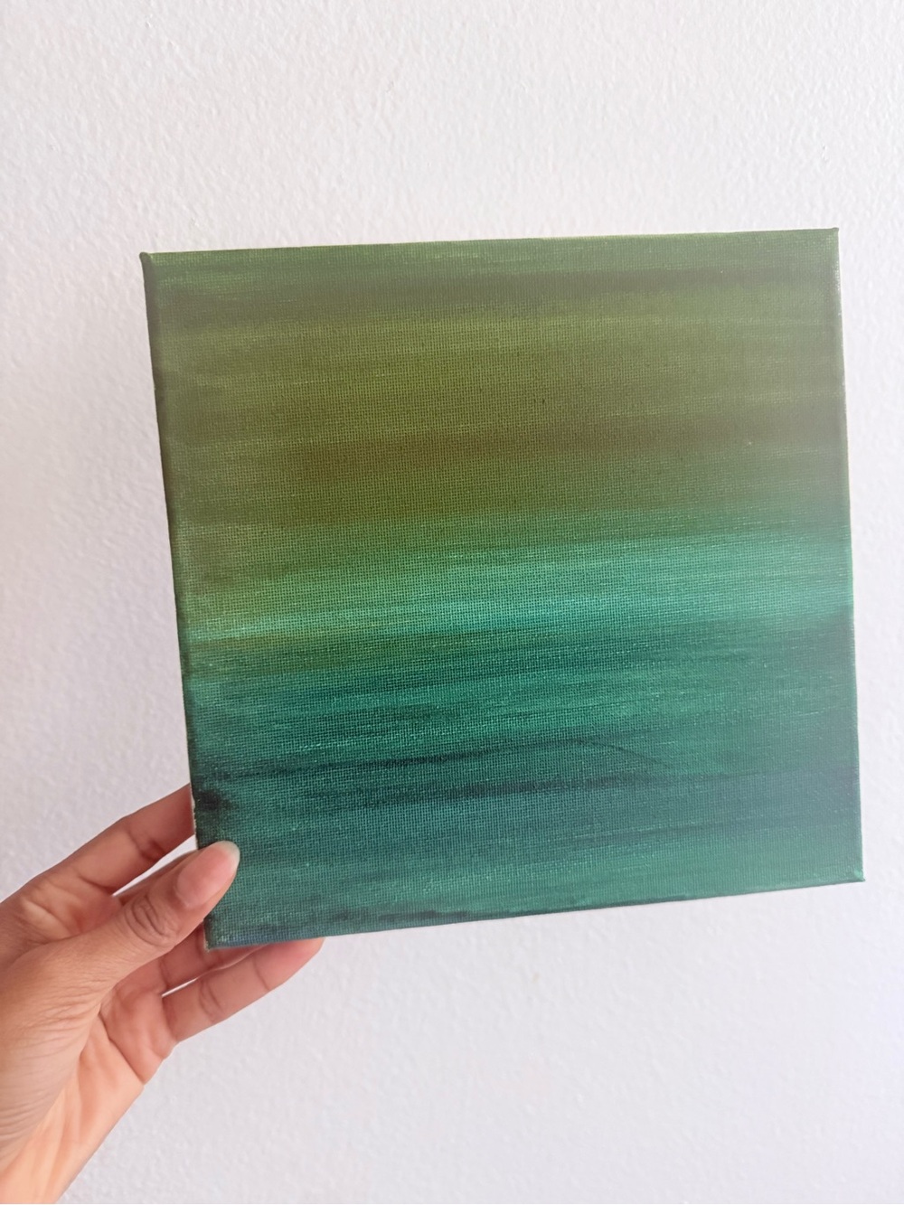 Abstract Green Gradient Canvas Wall Art - Home Art